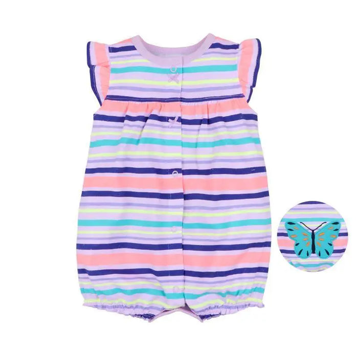 Baby Girl Clothes One-Piece Jumpsuits Baby Clothing Cotton Short Romper Infant Girl Clothes - STEVVEX Baby - baby, baby birthday gifts, baby clothes, baby clothing, baby gifts, baby girl jumpsuits, baby girl rompers, baby items, baby products, baby rompers, baby summer rompers, gifts for newborn - Stevvex.com