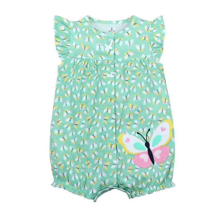 Baby Girl Clothes One-Piece Jumpsuits Baby Clothing Cotton Short Romper Infant Girl Clothes - STEVVEX Baby - baby, baby birthday gifts, baby clothes, baby clothing, baby gifts, baby girl jumpsuits, baby girl rompers, baby items, baby products, baby rompers, baby summer rompers, gifts for newborn - Stevvex.com