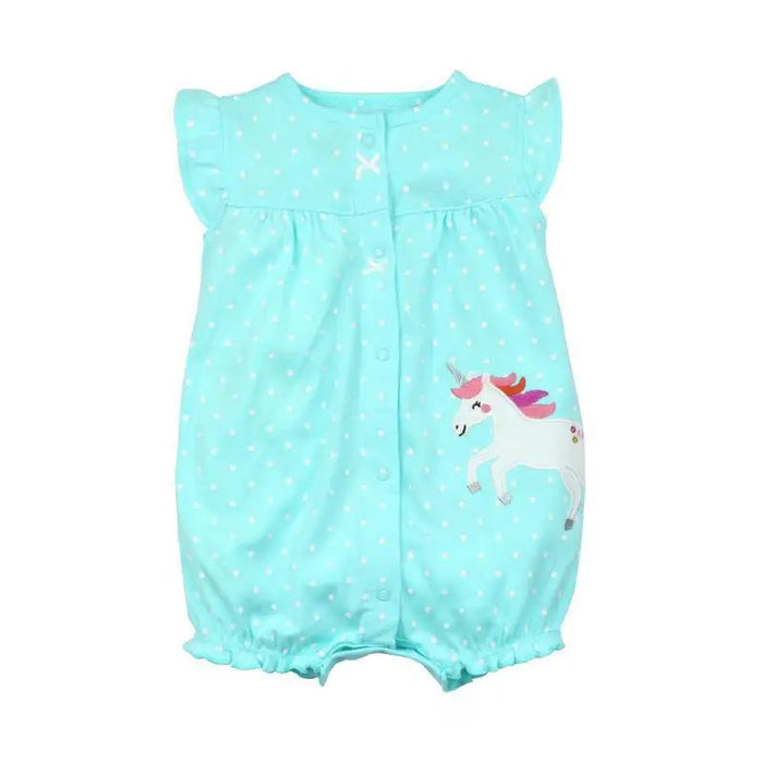 Baby Girl Clothes One-Piece Jumpsuits Baby Clothing Cotton Short Romper Infant Girl Clothes - STEVVEX Baby - baby, baby birthday gifts, baby clothes, baby clothing, baby gifts, baby girl jumpsuits, baby girl rompers, baby items, baby products, baby rompers, baby summer rompers, gifts for newborn - Stevvex.com