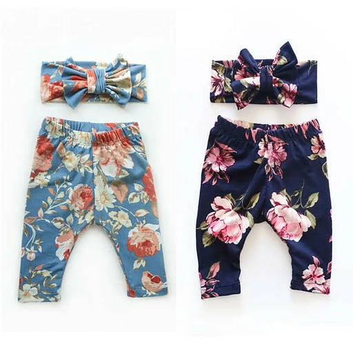 Baby Girls Floral Printed Elastic Waist Big Flower Bottoms Leggings Pants Toddler Trousers With Bow In Set For Girls And Baby and Newborn Baby - STEVVEX Baby - baby, Baby bow, baby care, baby clothers, baby clothing, baby items, baby leggings, baby pants, baby products, baby trousers, gifts for new born, kids, kids clothing, kids leggings, kids pants, kids trousers, newborn baby pants, newborn pants - Stevvex.com