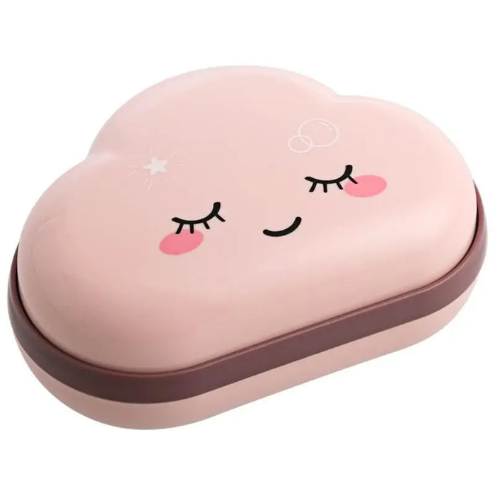 Bathroom Soap Dish Box Cute Cartoon Clouds Soap Holder Home Shower Travel Container Soap Tray Drainer Box Bathroom