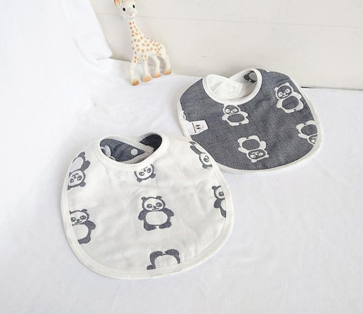 Two sides 100% Cotton Gauze Baby Bibs 6 Layers All Seasons Infant Unisex Clothing Accessories Bibs For Baby and Kids