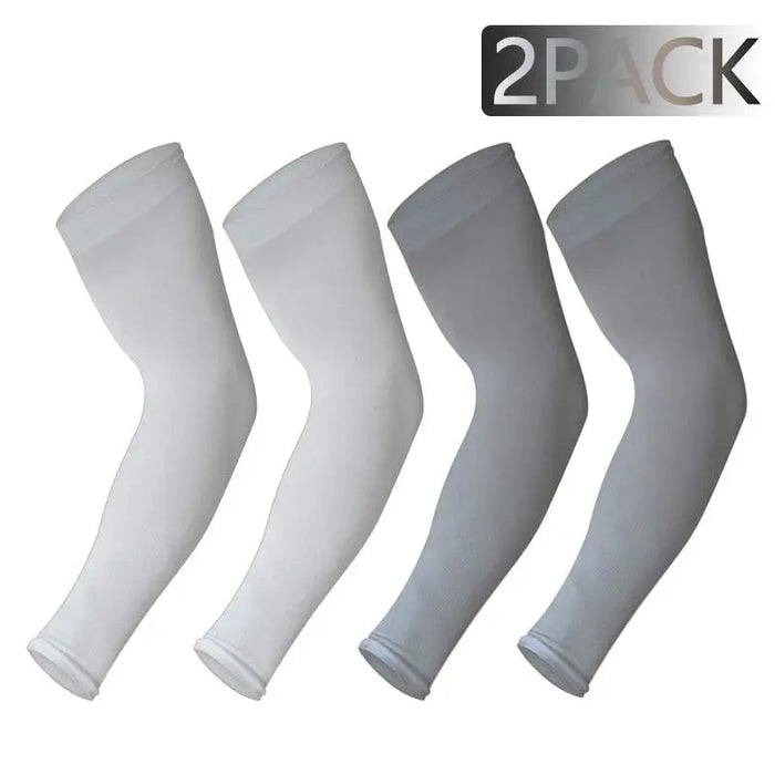 4 Pairs Unisex Cooling Arm Sleeves Cover Cycling Running UV Sun Protection Outdoor Men Nylon Cool Arm Sleeves for Hide Tattoos