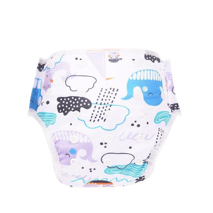 Baby Reusable Swimming Diapers Cartoon Swimwear Children Adjustable Summer Nappy Pants Diaper for Babies