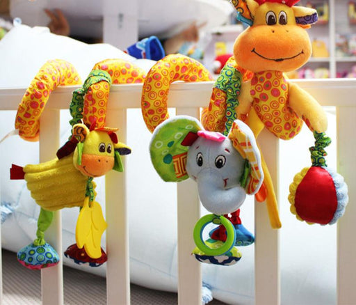 Stuffed Stroller Toys Animal Baby Crib Pram Bed Hanging Educational Infant Baby Rattle For Kids