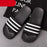 Casual Summer Modern Design Men Slippers Soft Black White Stripes Pattern Flip Flops Casual Summer Outdoor Slides