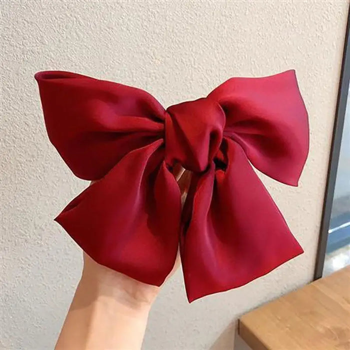 Charming Big Bows Headband Elastic Hair Clips For Women Fashionable Hair Clip Accessories Cute Girls Hair Bows Ponytail