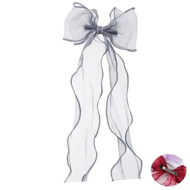 Charming Big Bows Headband Elastic Hair Clips For Women Fashionable Hair Clip Accessories Cute Girls Hair Bows Ponytail