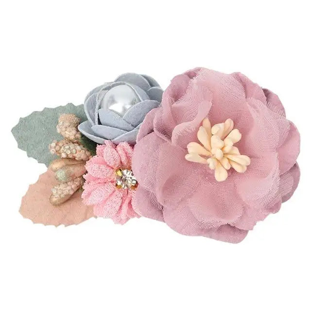 Charming Flower Pearl Hair Pins Cute Hair Accessories For Kids Girls Fashion Flower Design Crystal Pearl Hair Clip - 1