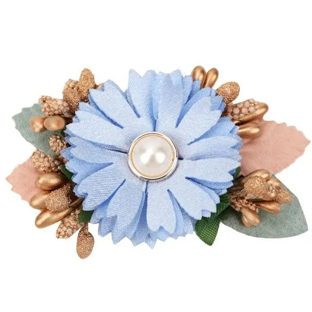 Charming Flower Pearl Hair Pins Cute Hair Accessories For Kids Girls Fashion Flower Design Crystal Pearl Hair Clip - 10