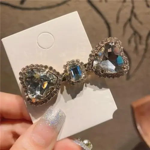 Charming Shiny Colorful Crystal Pearl Hair Clips For Women Rhinestone Hair Decorative Fancy Elegant Jewelry Hair