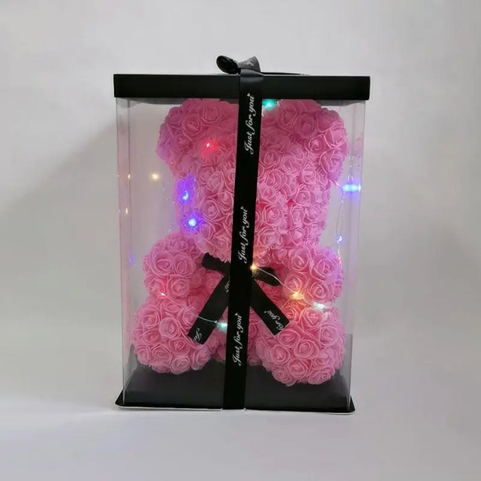 Cute artificial rose flower teddy bears gift box for home decor - Christmas Valentine's Day wedding day presents - ALLURELATION GIFTS - 580, anniversary gifts, Best Gift Item, Birthday gifts, Christmas Gifts, cute gifts, gifts, Gifts for girlfriends, gifts for girls, gifts for loved ones, Gifts for wife, gifts for women, Home decoration teddy bears, Rose Teddy Bear, Teddy Bear, Teddy Bear Gift, Thanksgiving gifts, Valentine Gifts, wedding gifts - Stevvex.com