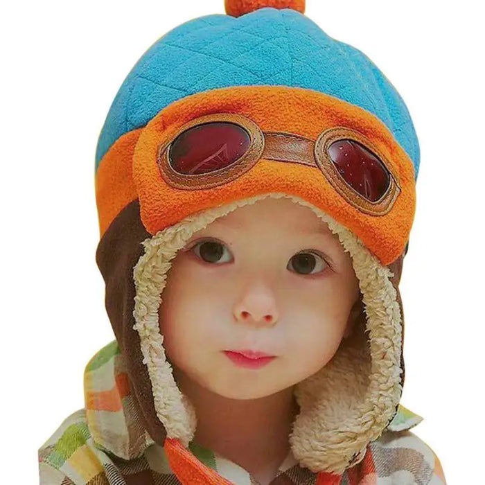 Cute Cartoon Winter Warm Baby Earflap Full Cover Beanies Classic Fur Soft Baby Hats For Girls And Boys Winter Beanies