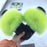 Cute Fluffy Ladies Indoor Warm Slippers Furry Luxury Flip Flops Women’s Fashion Flat Soft Flip Flops - Green / 36