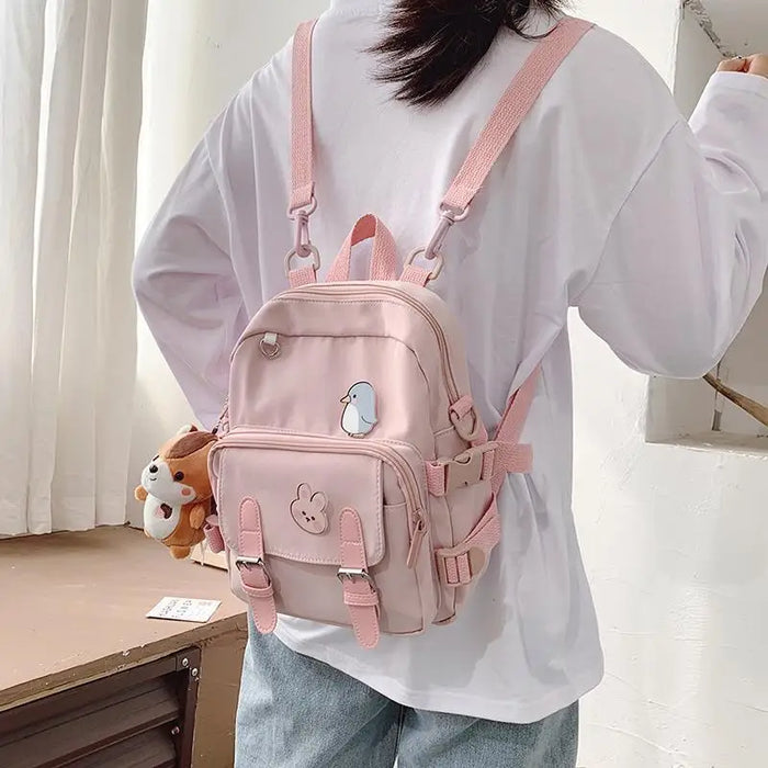 Dazzling Mini Backpack shoulder Bag for Teenage Girls And Women Multi - Function Ladies Small Bagpack - ALU61400BOA