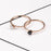 Delicate Single Fine Ring Titanium Steel Black Fashionable Ring For Ladies And Girls - Trendy Female Jewelry Gift