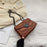 Delighted Black PU Leather Crossbody Chain Bags For Women And Girls Simple Fashionable Shoulder Small Handbags - Brown