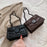 Delighted Black PU Leather Crossbody Chain Bags For Women And Girls Simple Fashionable Shoulder Small Handbags