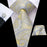 Elegant Business Yellow Gold Ties Men Charming Handkerchiefs Cufflinks Set Unique Design Men Tie Set For Wedding Suit