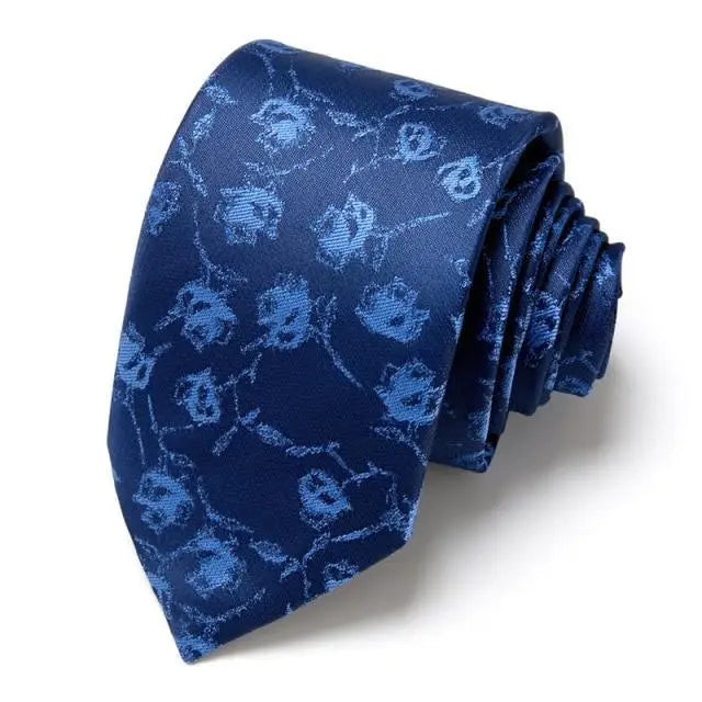 Elegant Fashion Flower Classic Design Neckties For Men Business Formal Suit Office Men Necktie Modern Patterned Formal