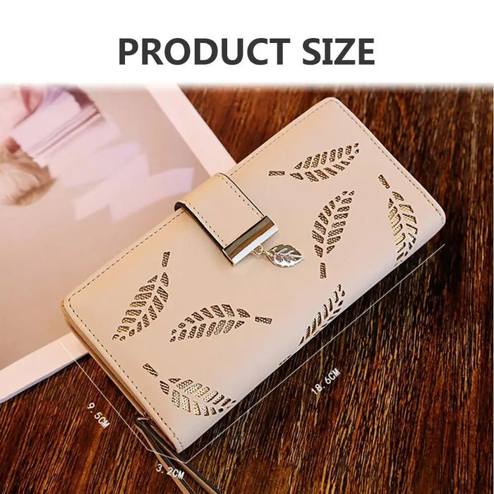 Elegant Leaf Zipper PU Leather Women Wallet Retro Card Holder Modern Design Wallet Excellent Gift - STEVVEX Fashion - 705, classic wallets, cool wallets, cute wallets, elegant wallets, fashion wallets, hollow leave wallet, leaf wallets, leather wallets, leather wallets for women, new design wallets, retro wallets, short women wallets, stylish wallets, tassel wallets, trendy wallets, unique wallets, vintage wallets, wallets, wallets for women, women wallets - Stevvex.com