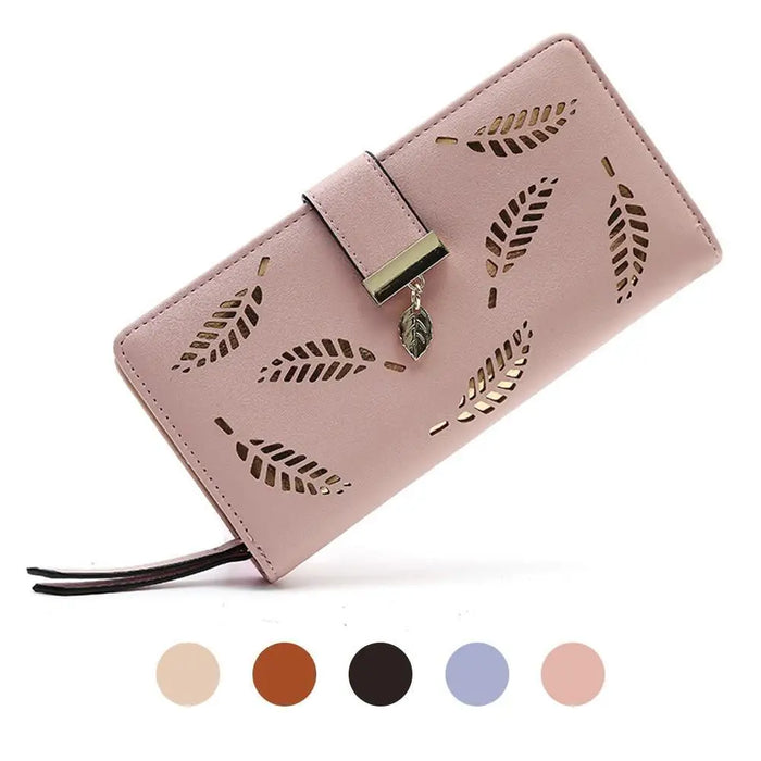 Elegant Leaf Zipper PU Leather Women Wallet Retro Card Holder Modern Design Wallet Excellent Gift - STEVVEX Fashion - 705, classic wallets, cool wallets, cute wallets, elegant wallets, fashion wallets, hollow leave wallet, leaf wallets, leather wallets, leather wallets for women, new design wallets, retro wallets, short women wallets, stylish wallets, tassel wallets, trendy wallets, unique wallets, vintage wallets, wallets, wallets for women, women wallets - Stevvex.com