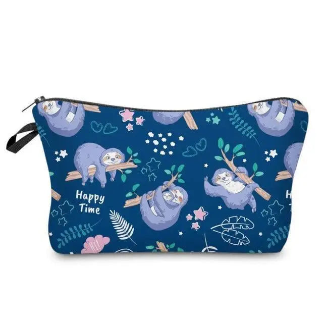 Elegant Multicolor Printed Large Capacity Pencil Case For Students Cute Cartoon Theme Stationary Cosmetic Bag - 19