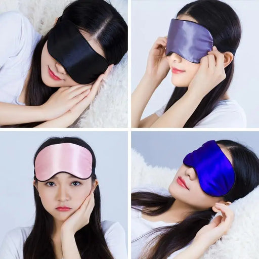 Elegant Soft Silk Eye Cover Sleeping Eye Mask Elastic Women Eye Patch Comfortable Super - Smooth Eye Mask For Sleep