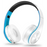 Folding Bluetooth White Blue Wireless Stereo Headphones Headset Mic Support Comfortable Earmuffs Modern Simple Design