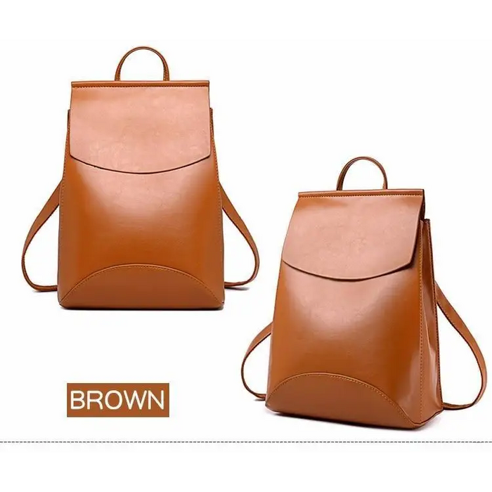 High Quality Leather Backpacks For Fashionable Women And Teenage Girls Large Capacity Shoulder Bagpack - ALU77184HCR