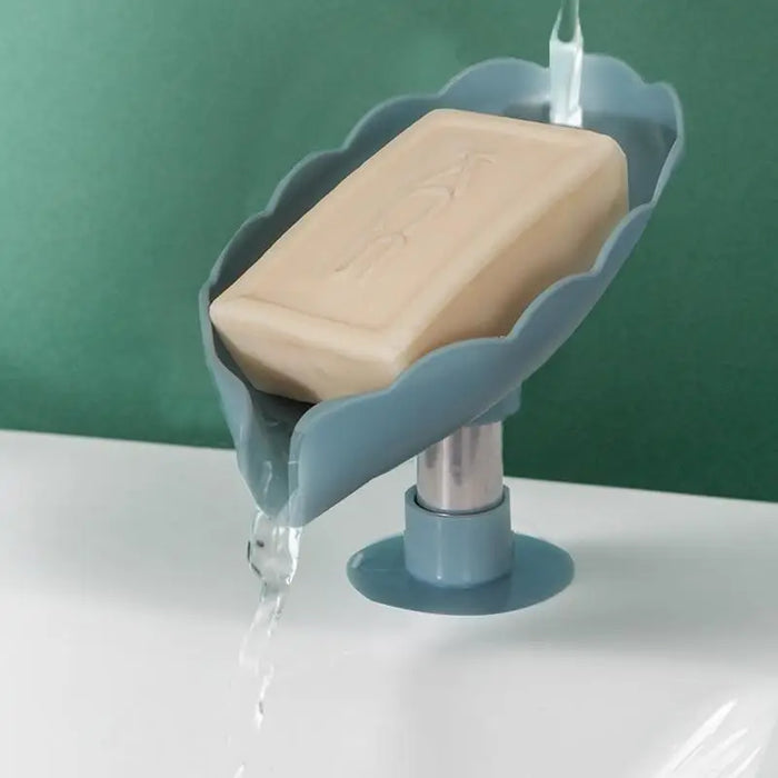 Leaf Shape Soap Box Drain Soap Holder Box Kichen Bathroom Accessories Toilet Laundry Soap Box Bathroom Supplies Tray