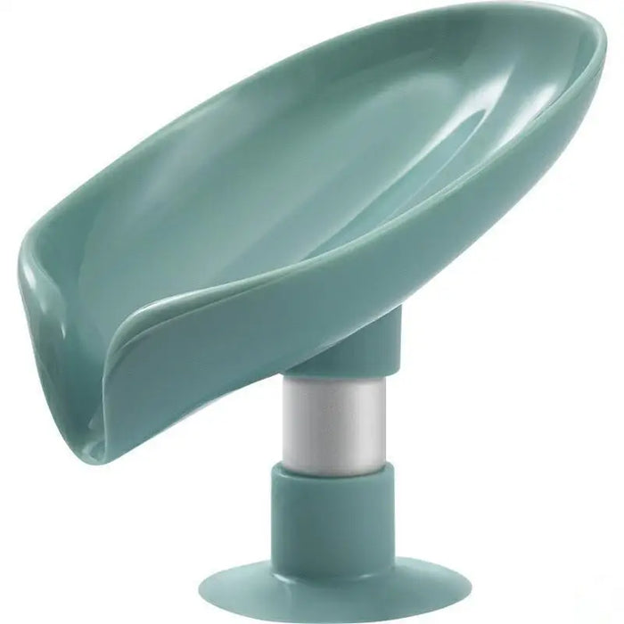 Leaf Shaped Soap Dish Holder Suction Cup Soap Dish For Bathroom Shower Soap Box Sponge Soap Holder Storage Tray Soap