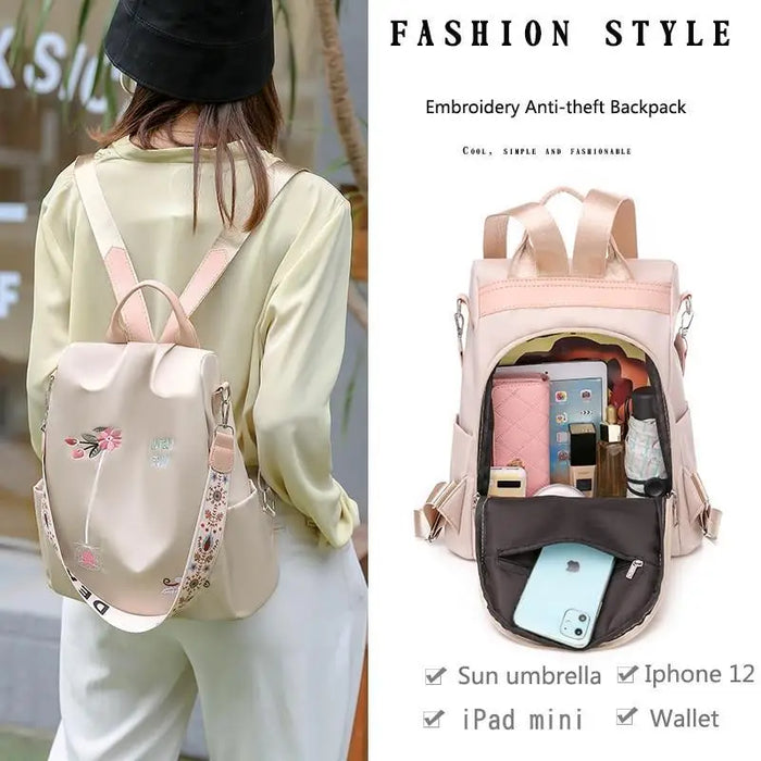 Luxurious Waterproof Women’s Backpack Fashionable Anti - theft Women Backpacks Nice Print School Bag High Quality