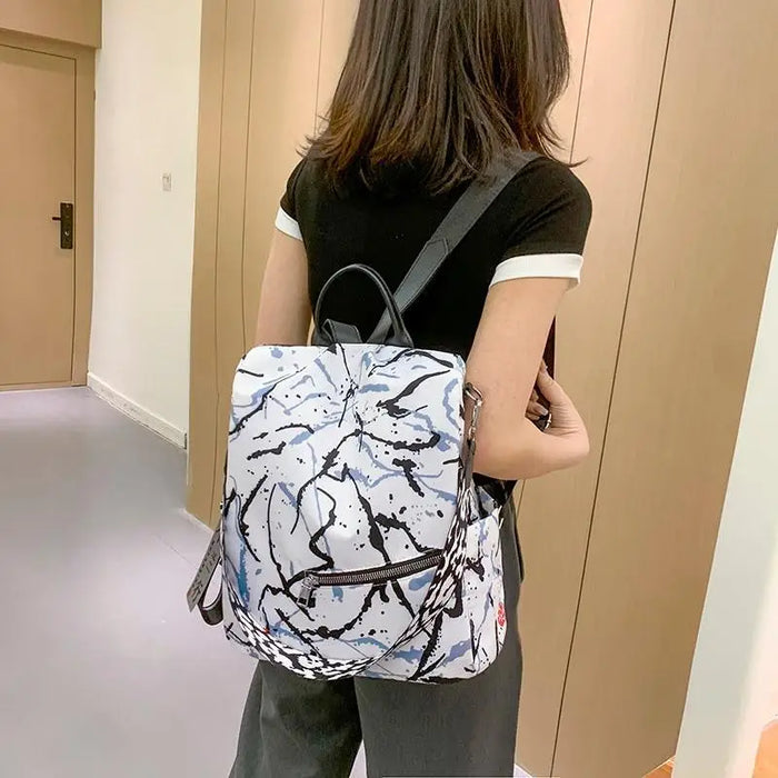 Luxurious Waterproof Women’s Backpack Fashionable Anti - theft Women Backpacks Nice Print School Bag High Quality