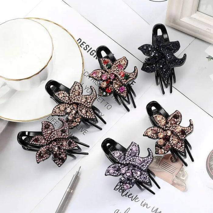 Luxury Charming Flower Heart Hair Clip Barrette For Women Fashion Pearls Design Beautiful Hair Clips For Women