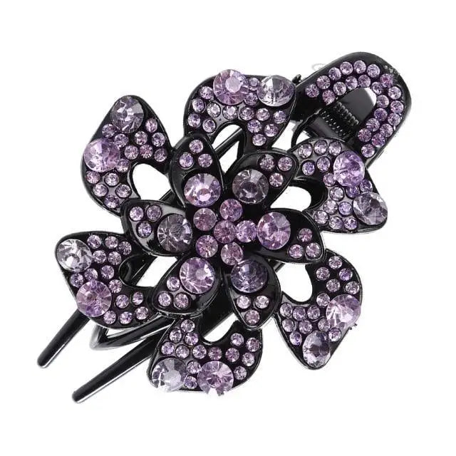 Luxury Charming Flower Heart Hair Clip Barrette For Women Fashion Pearls Design Beautiful Hair Clips For Women - 7