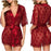 Luxury Lightweight Ladies Nightwear Elegant Short Gorgeous Design Bathrobe Sleepwear For Women - STIL8956UIRYH