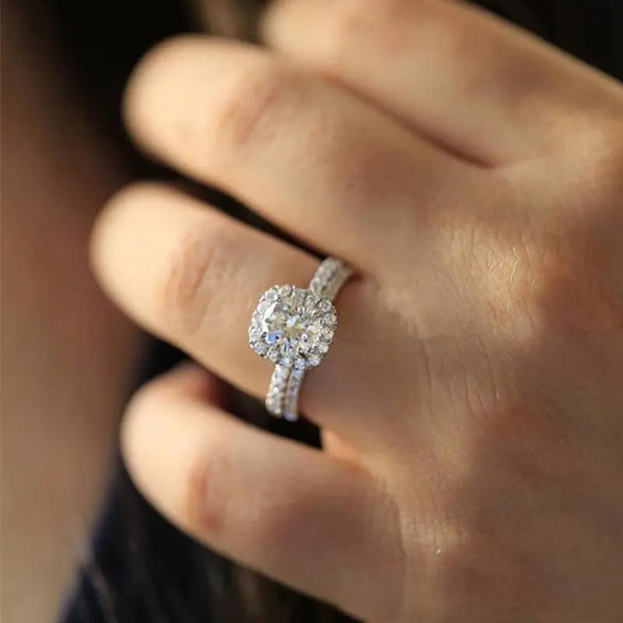 Luxury Style Crystal Engagement Ring - Ring Trends For 2021 Fashion Elegant Women Jewelry Wedding Jewelry - ALLURELATION - 2021 trends, 571, 580, Birthday gifts, Body Jewelry, Christmas gifts, engagement rings, Fashion Jewelry, fashion rings, Fashion wedding rings, Gift for girlfriends, Gifts for loved ones, Jewelry, Jewelry for women, trending rings, trends 2021, women jewelry, womens jewelry - Stevvex.com