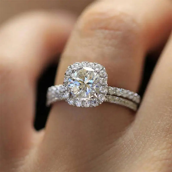 Luxury Style Crystal Engagement Ring - Ring Trends For 2021 Fashion Elegant Women Jewelry Wedding Jewelry - ALLURELATION - 2021 trends, 571, 580, Birthday gifts, Body Jewelry, Christmas gifts, engagement rings, Fashion Jewelry, fashion rings, Fashion wedding rings, Gift for girlfriends, Gifts for loved ones, Jewelry, Jewelry for women, trending rings, trends 2021, women jewelry, womens jewelry - Stevvex.com