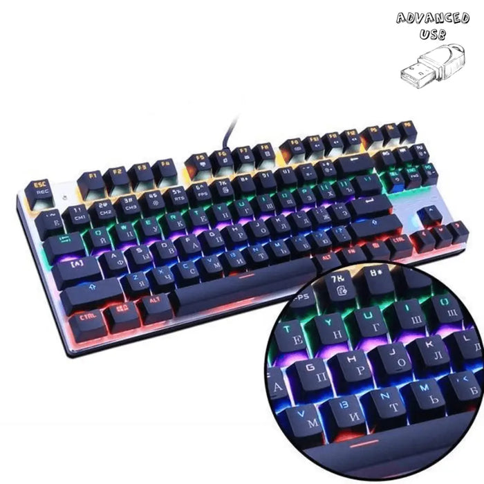 Mehanicka tastatura sa RGB LED osvetljenjem - Stevvex - mehanicka rgb tastatura - Stevvex.com