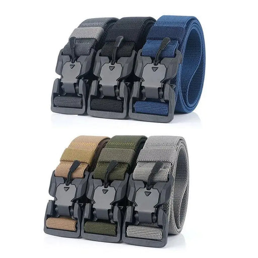 Men Tactical Quick Release Magnetic Buckle Belt Classic Soft Nylon Sports Duty Work Belts - STIL6767GFGFG