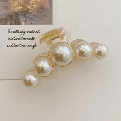 Modern Design Pearl Hair Clips Women Large Hair Clips For Thick Hair Elegant Hair Claw Strong Hold Non - slip Claw