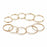 Modern Gold Color Round Hollow Geometric Rings Set For Women And Girls Fashionable Cross Twist Open Ring Joint Ring