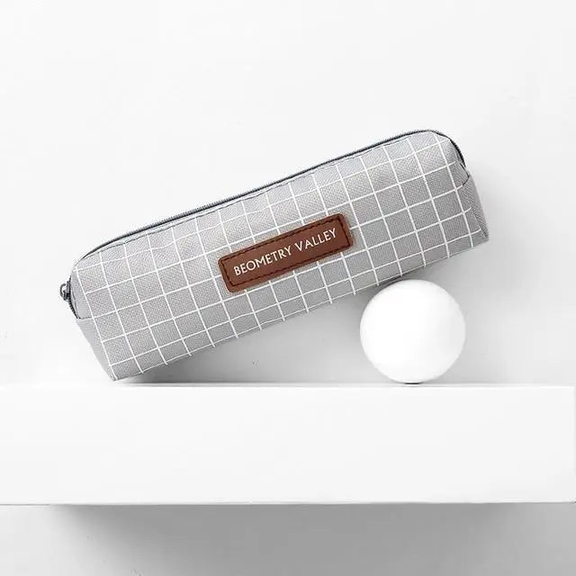 Modern Student Pencil Case Minimalist Simple Pen Bags Durable Zipper Pencil Cases For Office - 1 - STIL8658GFJBB