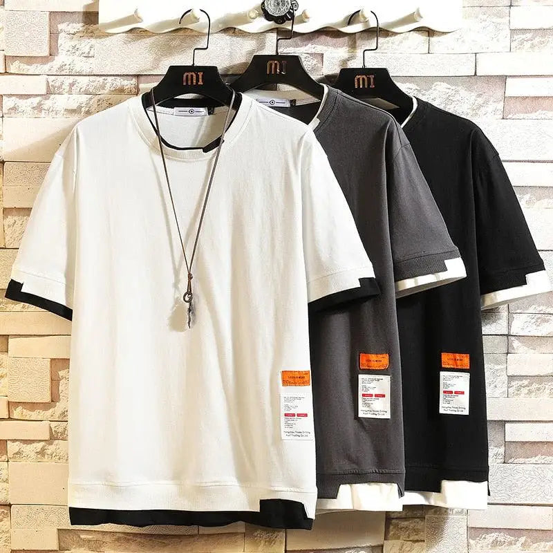 Modern Summer Short Sleeves New Fashion White T - shirt Streetwear One Piece Cool Hip Hop Rock Punk Men Top Tees T