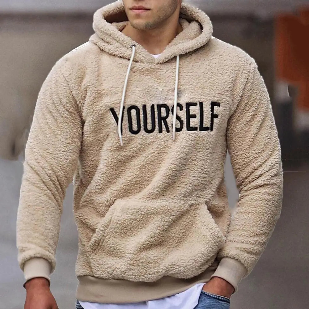 New  2021 Autumn And Winter Warm Men Wool Hooded Sweatshirts Letter Print Hooded - Treko - Casual Tracksuit, Cool Fashion, Cool Hoodies, Female Fashion, Girls Hoodies, Hoodies, Jacket Hoodies, Loose Hoodies, Luxury Hoodies, Men fashion, men Hoodies, Modern Hoodies, New Hoodies, Stylish Hoodies- Stevvex.com