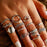 New Charming Silver Color Geometric Ring Sets for Women And Girls Stylish Midi Finger Rings Jewelry Gift - ALU19346SVT