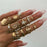 New Crystal Finger Rings Gold Evil Eye Ring Set For Females Trendy Turquoise Flower Rings Fashionable Jewelry