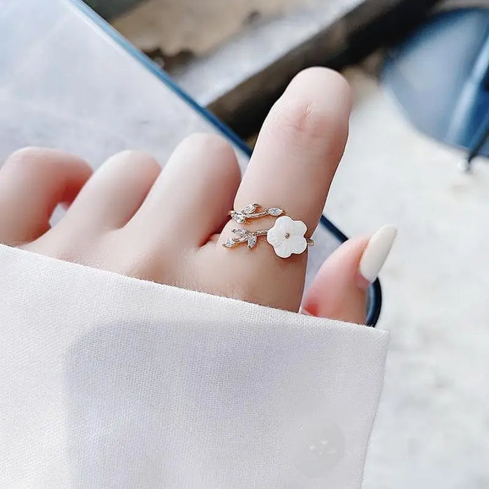 New Delicate Crystal Zircon Rings For Women And Girls Stylish And Sweet/ Flower /Leaf /Butterfly Rings - Wedding