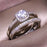 New Elegance Silver Couple Cubic Zirconia Set Ring Luxury Bridal Wedding And Engagement Fine Jewelry - ALU57391YVR